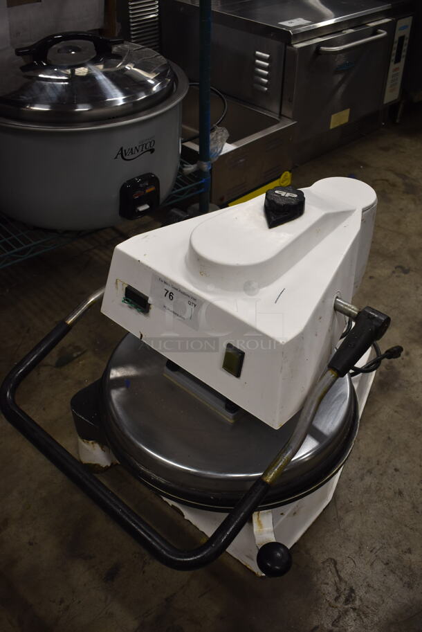 Doughpro DP1100 White Countertop Manual Pizza Dough Press. 120V. Tested and Powers On But Does Not Get Warm - Image 3 of 5