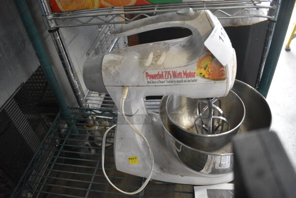 Sunbeam Metal Countertop Planetary Mixer w/ Mixing Bowl and Attachments. 10x15x15 - Image 3 of 4