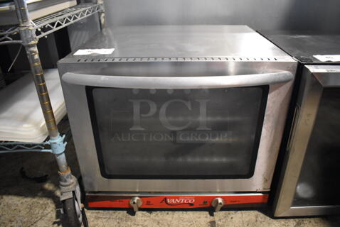 Avantco 177CO28 Stainless Steel Commercial Countertop Electric Powered Half Size Convection Oven w/ View Through Door and Metal Oven Racks. 208-240 Volts, 1 Phase. 23x22x20