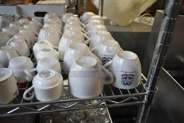 ALL ONE MONEY! 5 Tiers of Various Items Including Poly Pitchers, Ceramic Dishes, Glassware. Does Not Include Shelving Unit.  - Image 5 of 12