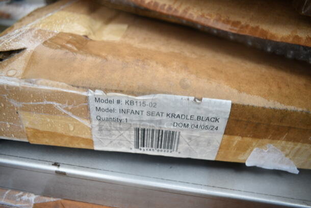 3 BRAND NEW SCRATCH AND DENT! Items Including Koala Kare KB115-02 Black Assembled Infant Seat Kradle, Regency Regency 600WS1072 10" x 72" 18 Gauge Stainless Steel Solid Wall Shelf, Conveyor Box. 3 Times Your Bid! May Be Missing Pieces.  - Image 5 of 6