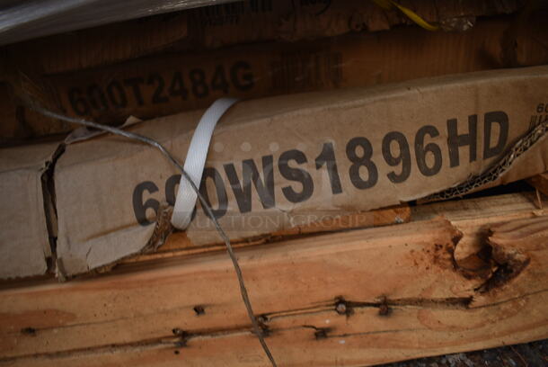 BRAND NEW SCRATCH AND DENT! Regency 600WS1896HD 16 Gauge Stainless Steel 18" x 96" Heavy Duty Wall Shelf. May Be Missing Pieces.  - Image 4 of 4