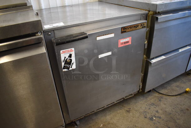 Beverage Air UCR27A Stainless Steel Commercial Single Door Undercounter Cooler on Commercial Casters. 115 Volts, 1 Phase. 27x30x32. Tested and Working! - Image 3 of 6
