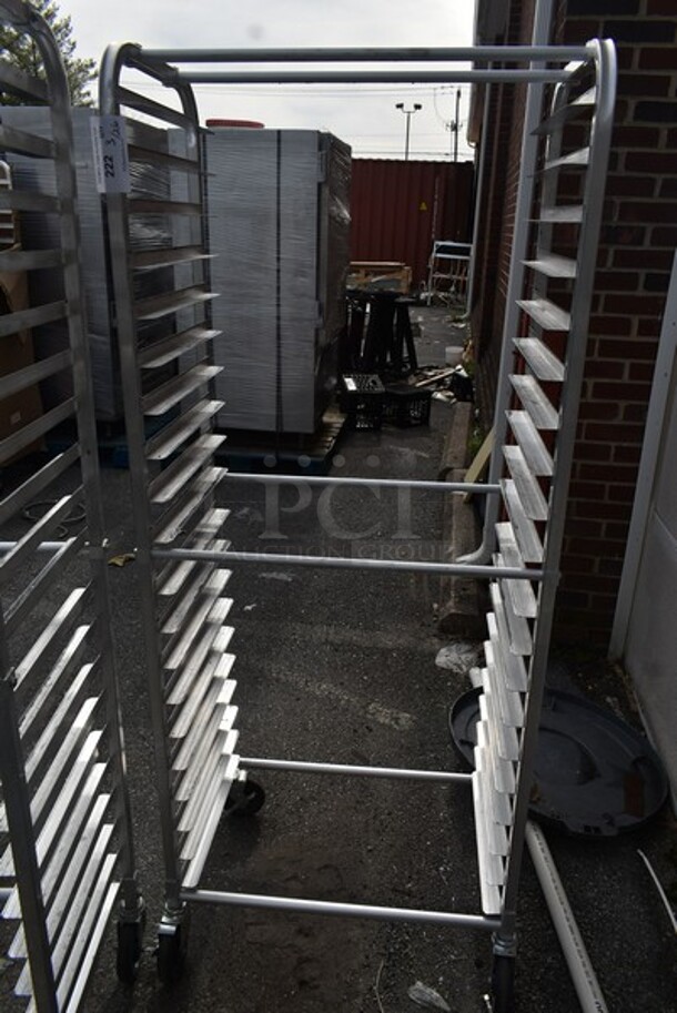 Metal Commercial Pan Transport Rack on Commercial Casters. 