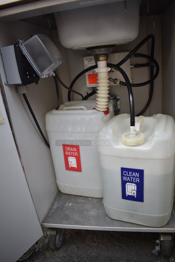 Stainless Steel Commercial Portable Sink on Commercial Casters.  - Image 5 of 7