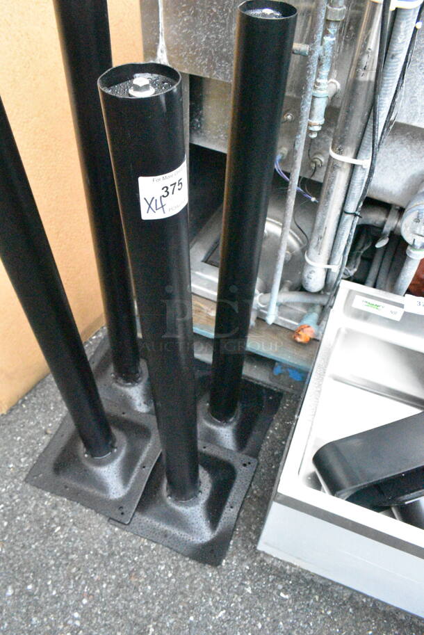 4 BRAND NEW SCRATCH AND DENT! Black Metal Table Leg Column. 4 Times Your Bid!  - Image 4 of 4