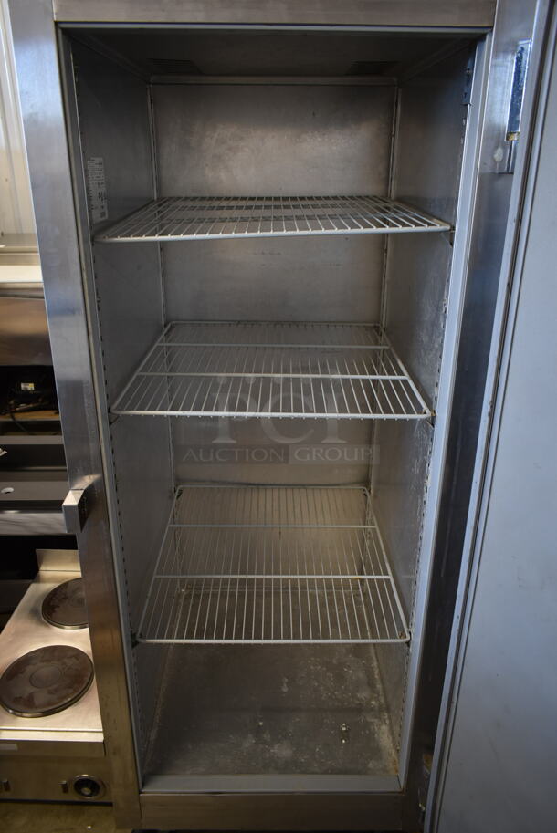 Victory VF-1 Stainless Steel Commercial Single Door Reach In Freezer w/ Poly Coated Racks on Commercial Casters. 115 Volts, 1 Phase. Tested and Working! - Image 5 of 6