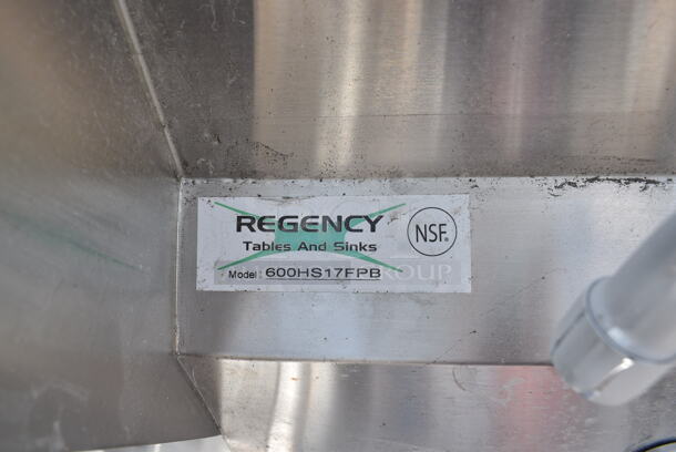 BRAND NEW SCRATCH AND DENT! Regency 600HS17FPB Hands Free Hand Sink with Pedestal Base - Image 6 of 6