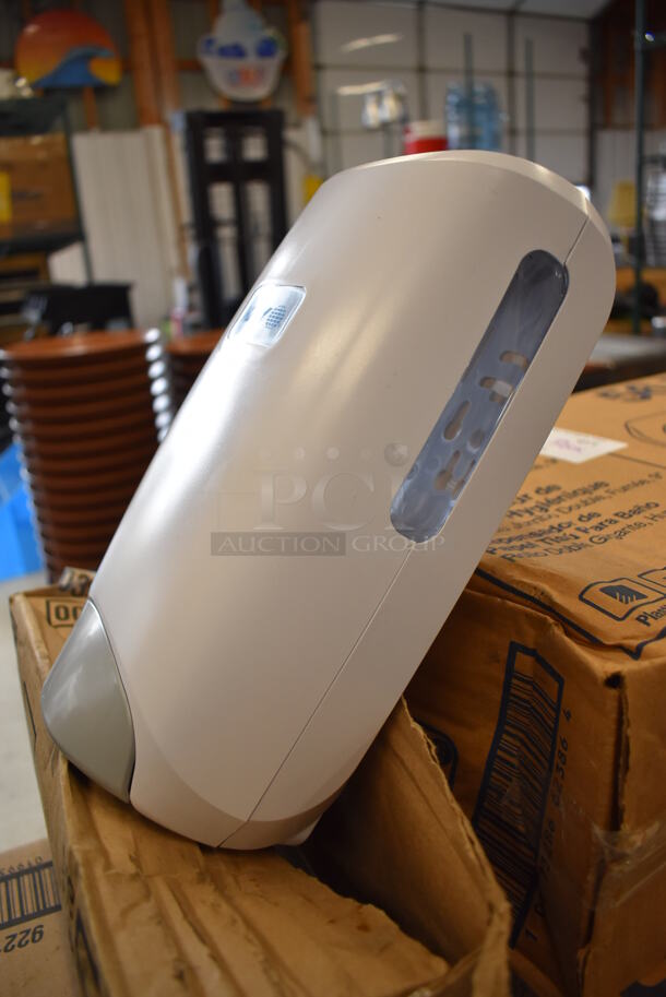 3 BRAND NEW IN BOX! Kay White Poly Wall Mount Soap Dispensers. 6x4x10.5. 3 Times Your Bid! - Image 5 of 8