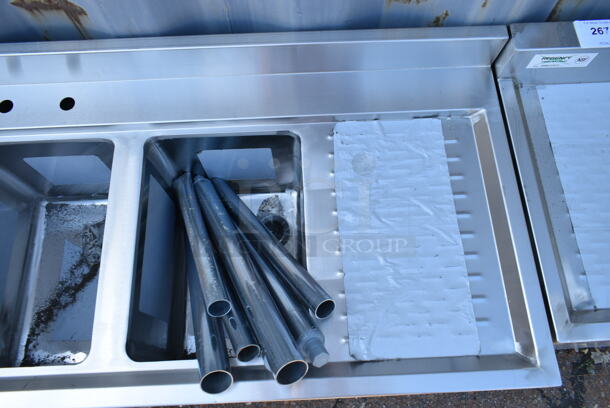 BRAND NEW SCRATCH AND DENT! Regency 600B32160213 Stainless Steel 3 Bowl Underbar Sink with Two Drainboards. No Legs. Bays 10x14x9.5. Drain Board 11.5x15 - Image 3 of 8