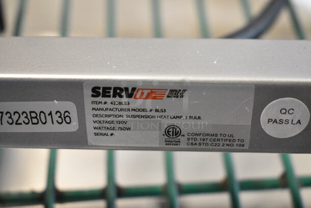BRAND NEW SCRATCH AND DENT! ServIt 423BLS3 Suspension Bar 3 Bulb Heat Lamp . 120 Volts, 1 Phase.  - Image 5 of 5