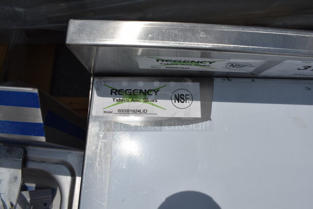BRAND NEW SCRATCH AND DENT! Regency 600IB1824  18" x 24" Underbar Ice Bin w/ Lid - 77 lb. - Image 4 of 7