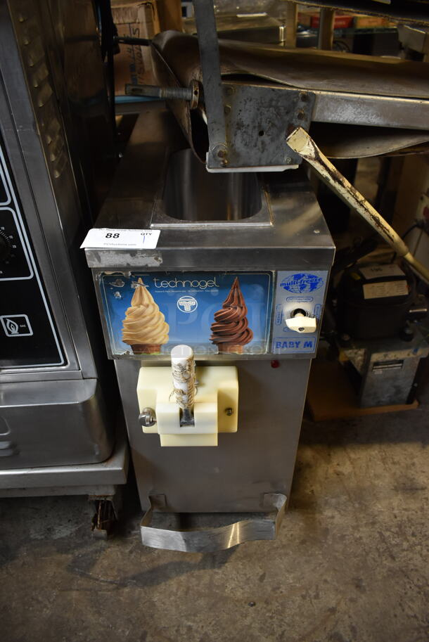 Technogel BABY 1 M Stainless Steel Commercial Countertop Single Flavor Soft Serve Ice Cream Machine. 220 Volts, 1 Phase.  - Image 1 of 6