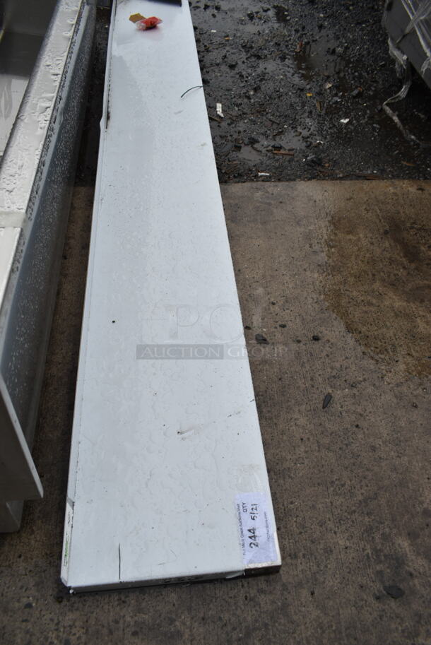 BRAND NEW SCRATCH AND DENT! Regency 600WS1296HD Stainless Steel 12" x 96" Heavy Duty Solid Wall Shelf - Image 4 of 5