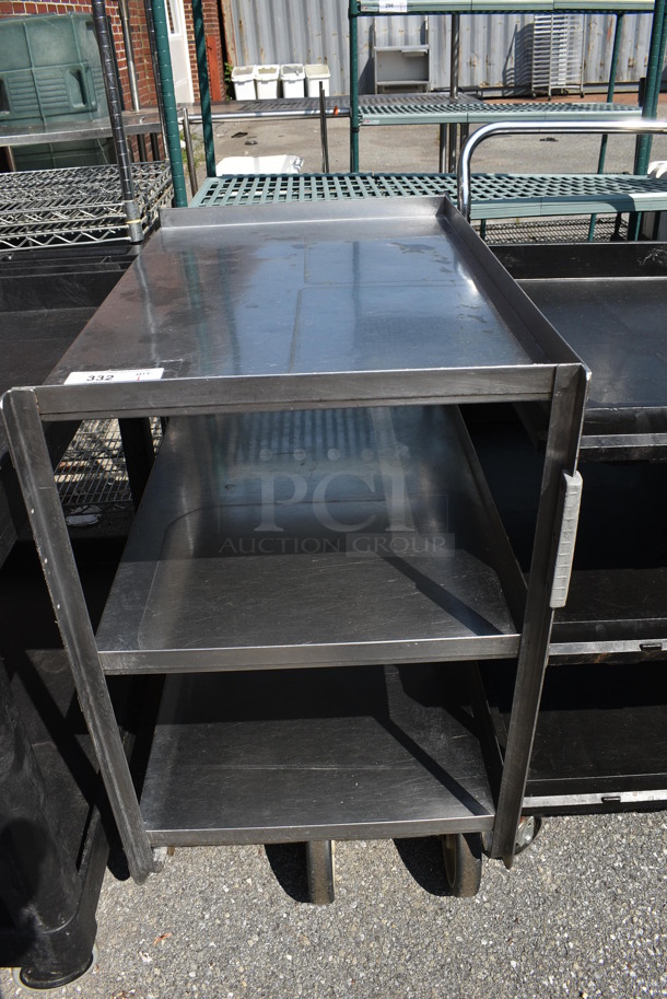 Stainless Steel 3 Tier Cart on Commercial Casters. 38x21.5x37