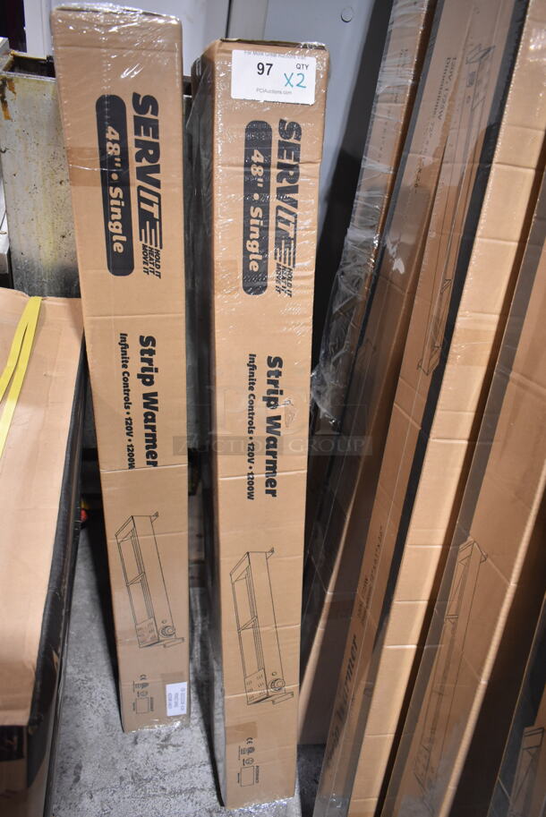 2 BRAND NEW IN BOX! ServIt 423SWI48CP Stainless Steel Commercial 48" High Wattage Strip Warmer with Infinite Controls. 120 Volts, 1 Phase. 2 Times Your Bid! - Image 2 of 5