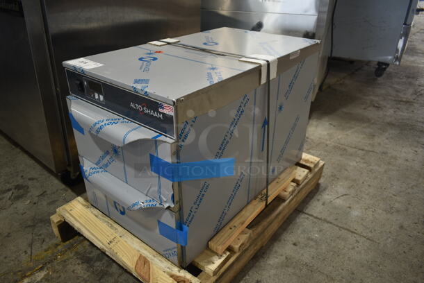 BRAND NEW SCRATCH AND DENT! 2023 Alto Shaam 500-2DN Stainless Steel Commercial Countertop 2 Drawer Warming Drawer. 120 Volts, 1 Phase. Tested and Working! - Image 4 of 7