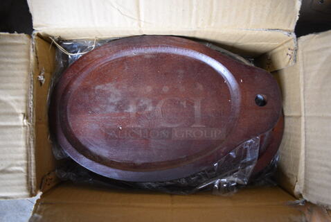 10 BRAND NEW IN BOX! Update CIZPH-WU Wooden Chargers. 12.5x8x1. 10 Times Your Bid!