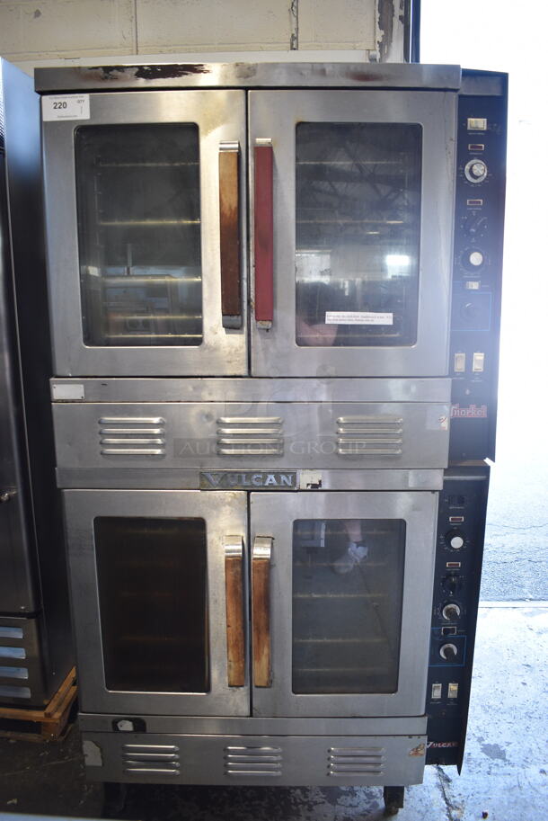 Vulcan Commercial Stainless Steel Natural Gas Powered Double Stack Convection Ovens. 2 Times Your Bid!
