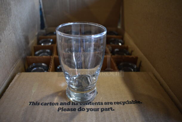 23 BRAND NEW IN BOX! Anchor Beverage Glasses. 2.25x2.25x4. 23 Times Your Bid! - Image 1 of 4