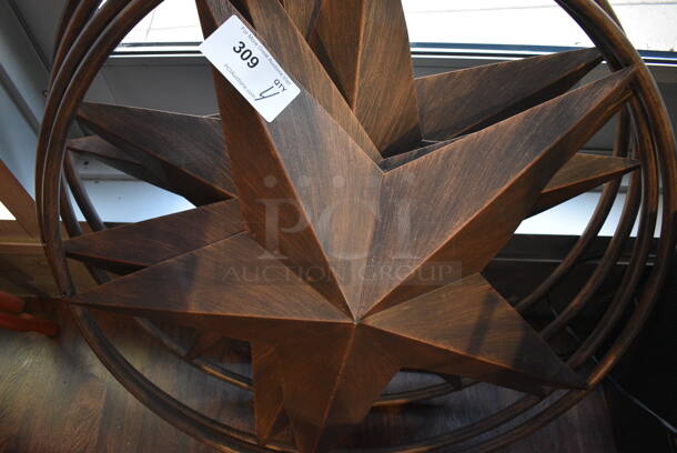 4 Brown Metal Star Decorative Signs. 32x5x32. 4 Times Your Bid! (lounge) - Image 4 of 4