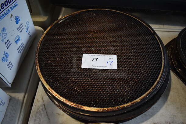 17 Metal Round Mesh Pizza Pie Screens. 16x16. 17 Times Your Bid!