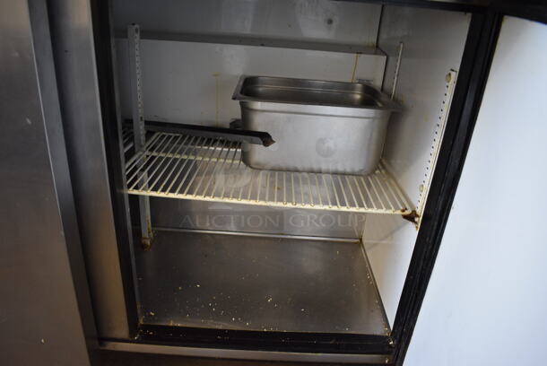 True Model TSSU-72-30M-B-ST Stainless Steel Commercial Sandwich Salad Prep Table Bain Marie Mega Top on Commercial Casters. 115 Volts, 1 Phase. 72x34x46. Tested and Powers On But Does Not Get Cold - Image 9 of 9