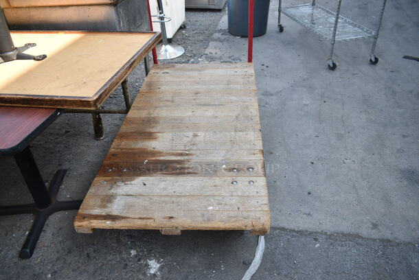 Metal Flat Cart on Casters.  - Image 2 of 6