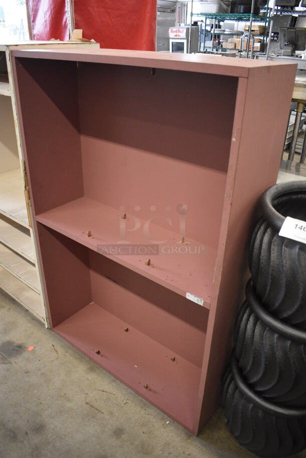 Pink Wooden Book Shelf. 33x11.5x48 - Image 2 of 3