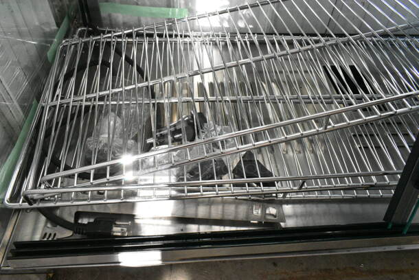 BRAND NEW SCRATCH AND DENT! ServIt 423HDM48SA 48" Self / Full Service 3 Shelf Countertop Heated Display Case with Sliding Doors. 120 Volts, 1 Phase. Tested and Working! - Image 6 of 7