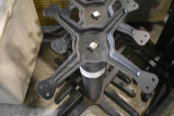 4 Black Metal Table Bases. 33x33x28. 4 Times Your Bid! - Image 4 of 4