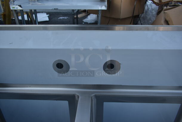 BRAND NEW SCRATCH AND DENT! Regency 600S21717218 Stainless Steel 2 Bay Sink w/ Dual Drain Boards. No Legs. Bays 17x17. Drain Boards 16.5x19. - Image 4 of 6