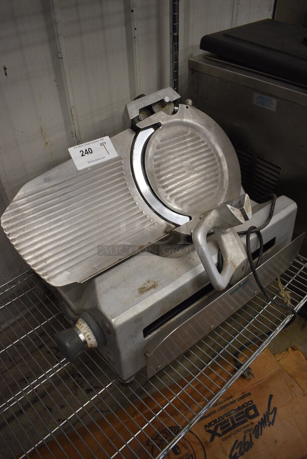 German Knife GS-72M Stainless Steel Commercial Countertop Meat Slicer w/ Blade Sharpener. 115 Volts, 1 Phase. 27x21x20. Tested and Working! - Image 3 of 6