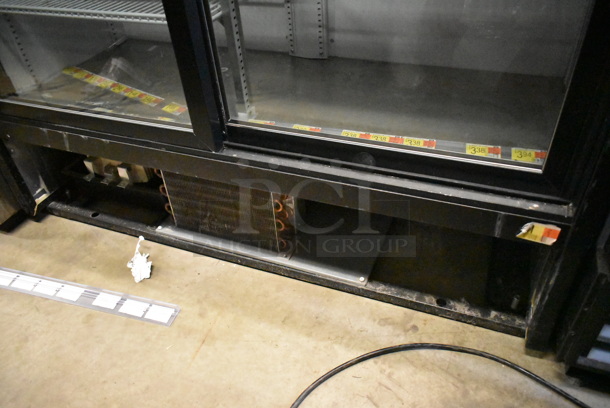 2016 True GDM-41SL-48-HC-LD ENERGY STAR Metal Commercial 2 Door Reach In Cooler Merchandiser w/ Poly Coated Racks. 115 Volts, 1 Phase. Tested and Working! - Image 3 of 6