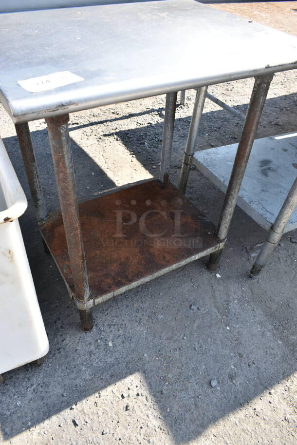 Stainless Steel Table w/ Metal Under Shelf.  - Image 2 of 3