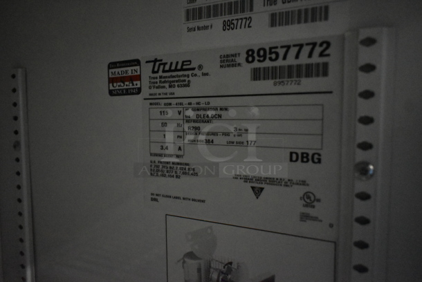 2016 True GDM-41SL-48-HC-LD ENERGY STAR Metal Commercial 2 Door Reach In Cooler Merchandiser w/ Poly Coated Racks. 115 Volts, 1 Phase. Tested and Working! - Image 6 of 6
