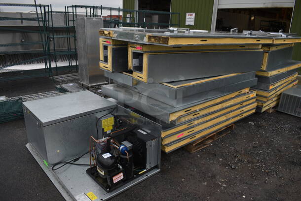 Norlake 6'x6'x7.5' SELF CONTAINED Walk In Freezer Box w/ Floor, Copeland Model RFT42C1E-PFV-102 Compressor and Norlake Model CPF100DC-A Condenser. Picture of the Unit Before Removal Is Included In the Listing. 208-230 Volts, 1 Phase. - Image 2 of 8