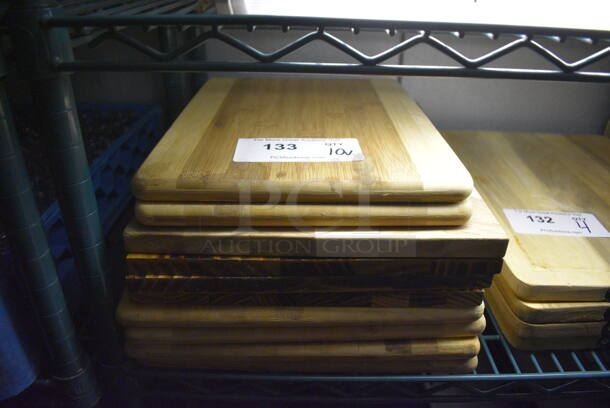 10 Various Wooden Cutting Boards. Includes 11.5x16x1. 10 Times Your Bid! (kitchen)