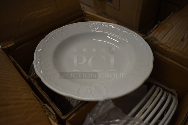 24 BRAND NEW IN BOX! Tuxton CHD-091 White Ceramic Plates. 9.25x9.25x1. 24 Times Your Bid! - Image 2 of 3