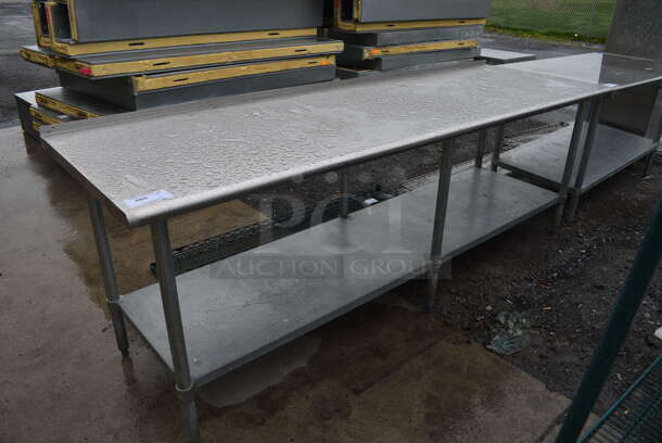 Stainless Steel Table w/ Metal Under Shelf. 96x30x34.5