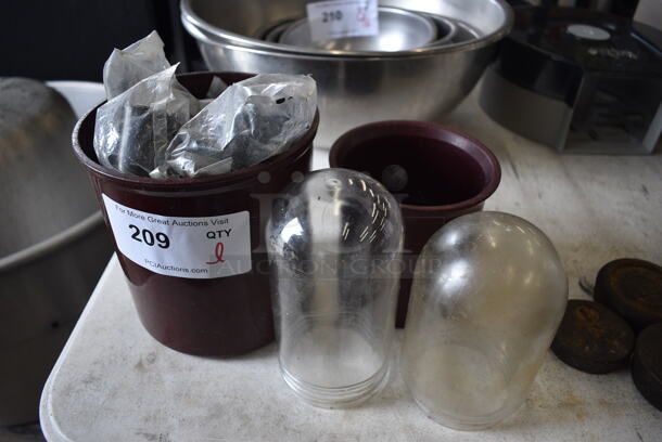 ALL ONE MONEY! Lot of Metro Clips, 2 Maroon Bins and 2 Walk In Light Covers! - Image 1 of 4