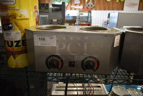 Paragon 2029A Stainless Steel Commercial Countertop 2 Well Food Warmer. 120 Volts, 1 Phase. Tested and Powers On But Does Not Get Warm