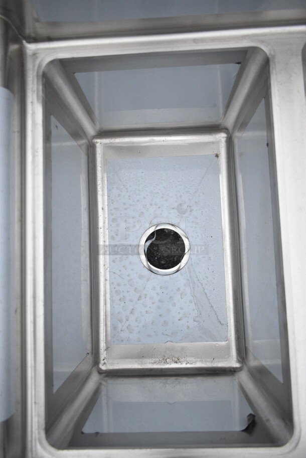 BRAND NEW SCRATCH AND DENT! Regency 600S31220  45" 16-Gauge Stainless Steel Three Compartment Commercial Sink - 12" x 20" x 12" Bowls. No Legs. - Image 6 of 7
