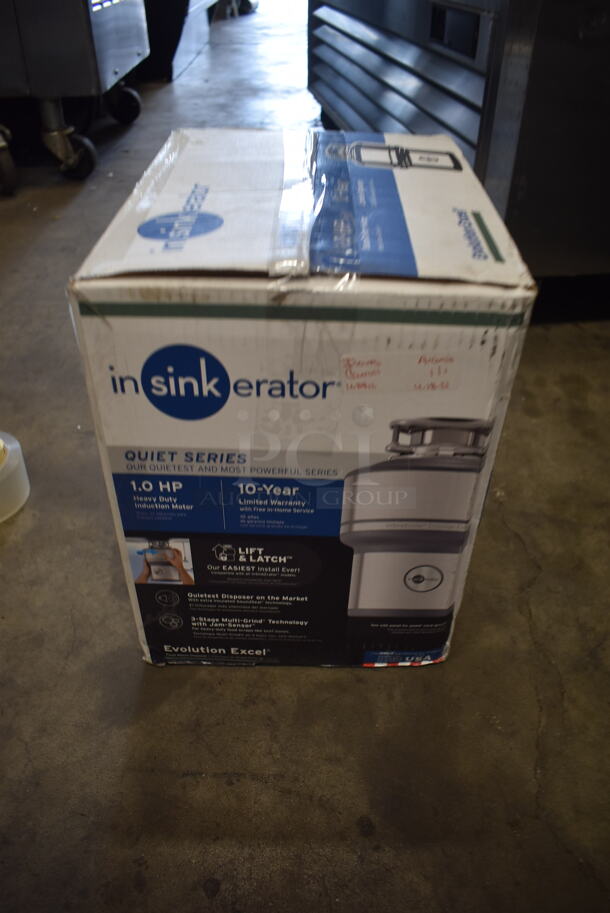 BRAND NEW IN BOX! Insinkerator Excel-4 Commercial Stainless Steel Garbage Disposal. 120V, 1 Phase.  - Image 6 of 6