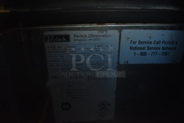Perlick FR24AS Stainless Steel Commercial Bottle Back Bar Cooler. 115 Volts, 1 Phase. 24x24x34. Tested and Does Not Power On - Image 6 of 6