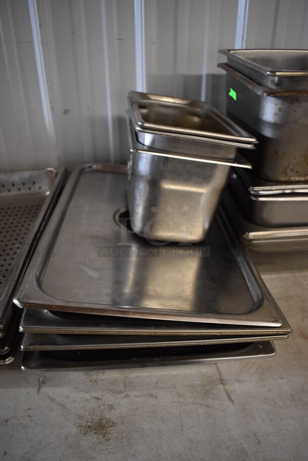 ALL ONE MONEY! Lot of Various Metal Items Including Cylindrical Drop In Bins and Stainless Steel Drop In Bins - Image 3 of 9