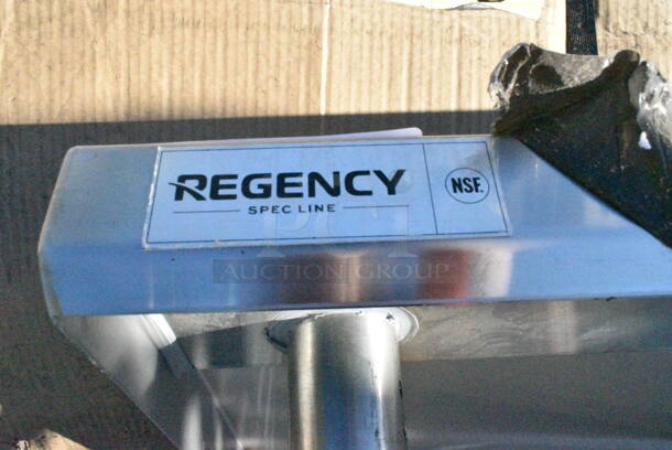 BRAND NEW SCRATCH AND DENT! Regency Spec Line Stainless Steel Table w/ Under Shelf and Legs - Image 6 of 6