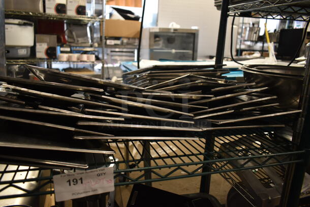 ALL ONE MONEY! Tier Lot of 38 Stainless Steel Drop In Bin Lids - Image 4 of 4