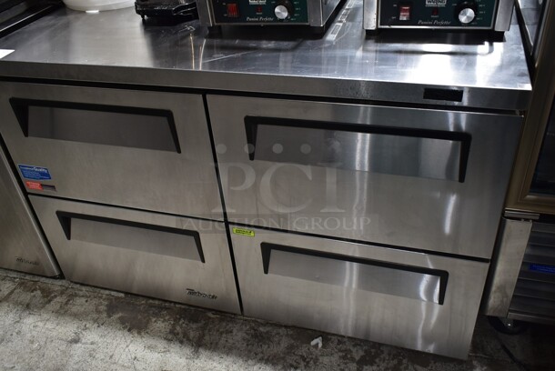 Turbo Air TUF-48SD-D4-N Stainless Steel Commercial 4 Drawer Undercounter Freezer. 115 Volts, 1 Phase. Tested and Working!