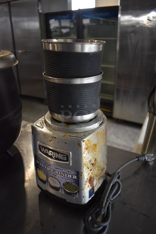 Waring Model WSG60 Metal Commercial Countertop Spice Grinder w/ Extra Cup. 120 Volts, 1 Phase. 7x7x12. Tested and Working! Works When Front Two Buttons Are Pushed Down - Image 3 of 5